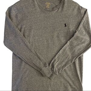 RALPH Lauren Gray Long Sleeve thick Crew neck shirt Size Small EUC
